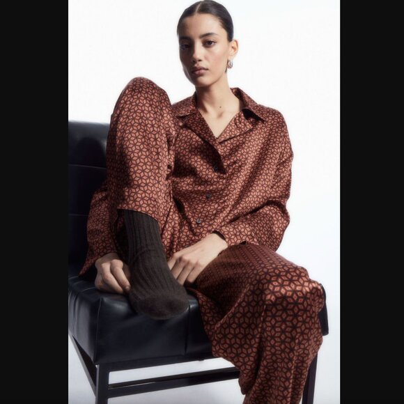 COS Pure Silk Pajama Shirt and Pant Set NWT Size XS - Picture 3 of 15